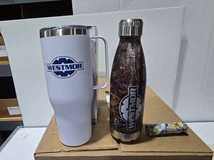 lot 281 image: Lot of Westmor Tumblers, Water Bottles & LED Flashlights.  SEE LAST PIC FOR COUNTS