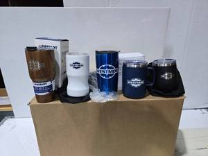 lot 284 image: Large Lot of 33 Misc Westmot Tumblers & Coffee Mugs.  SEE LAST PICS FOR COUNTS