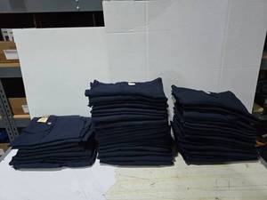 lot 303 image: Red Kap Mens Cargo Navy Work Pants.  42 Pants Total.  SEE PICS FOR SIZES &amp COUNTS.&nbsp MSRP $30 Each