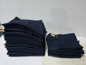 lot 305 image: Red Kap Mens Cargo Navy Work Pants &amp Shorts.  23 Total.  SEE PICS FOR SIZES &amp COUNTS.&nbsp MSRP $30 Each