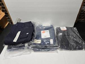 lot 323 image: Rasco Flame Resistant Mens Pants, Size 36x30.  Includes FR4303CH (1), FR4212UDN (2), FR4212BL (1), FR4303NV (2) &amp FR6045NV (3) QUANTITY 9 PANTS  BID IS TIMES THE QUANTITY&nbsp&nbsp&nbsp&nbsp MSRP $60 Each