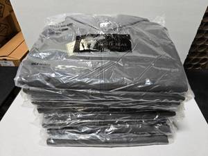 lot 376 image: Lot of 9 White Bear Grey Full Zip Hoodies, Size 2XL