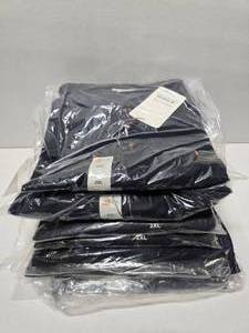 lot 385 image: Rasco Flame Resistant FR0101UNV Navy Long Sleeve Henley, Size 2XL  QUANTITY 9  BID IS TIMES THE QUANTITY&nbsp MSRP $40 Each
