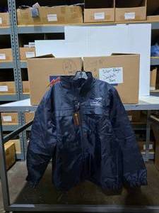 lot 395 image: 2 Boxes of Harriton Insulated Jackets, Sizes SM, MD & LG.  18 Jackets Total.  SEE PICS FOR SIZES & COUNTS