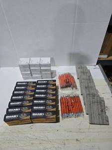 lot 402 image: Lot of Superior Emergency Seat BeltWindow Smash Kits, Wireless Earbuds, Pens & Notebooks