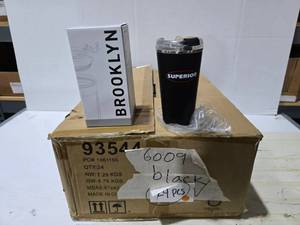 lot 407 image: Superior Brooklyn 16oz Black Tumbler  QUANTITY 24  BID IS TIMES THE QUANTITY