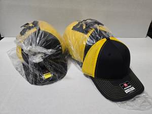 lot 437 image: Richardson 122 BlackYellow Trucerk Hat.  Approx 12 Hats Per Pack.  QUANTITY 2 PACKS  BID IS TIMES THE QUANTITY