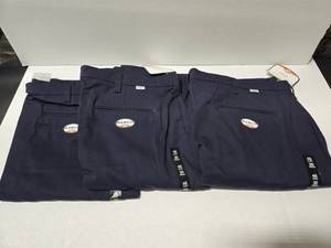 lot 438 image: Rasco Flame Resistant FR4133NV UltraSoft Navy Uniform Pants, Size 46x30  QUANTITY 3  BID IS TIMES THE QUANTITY&nbsp&nbsp MSRP $90 Each