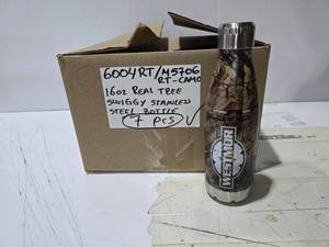 lot 458 image: H2Go Realtree Camo Swiggy 16oz Stainless Steel Bottle  QUANTITY 7  BID IS TIMES THE QUANTITY