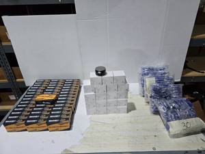 lot 461 image: Lot of Westmore Items.  Includes SeatbeltWindow Emergency Kits (Qty 43), Starline EL149 Bluetooth Speakers (Qty 19) & Earbuds (Qty 120)