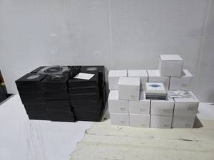 lot 462 image: Lot of Westmore Items.  Includes Spector & Co Spectech Wireless Charging Stations (Qty 32) & Leeds 7141-86GY Chaos Desk Kit w Wireless Charging Station