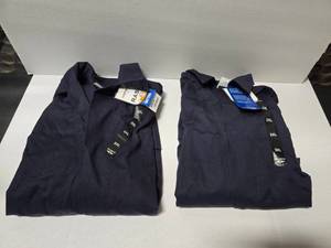 lot 465 image: Rasco Flame Resistant FR5605CNV Navy Lab Coat, Size 2XL  QUANTITY 2  BID IS TIMES THE QUANTITY&nbspMSRP $95 Each