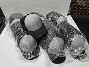 lot 477 image: Farenheit 210 Heather GreyBlack Snapback Trucker Hats.  Approx 12 Hats Per Pack.  QUANTITY 6 PACKS  BID IS TIMES THE QUANTITY