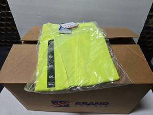 lot 482 image: Rasco Flame Resistant FR1503 Hi Viz Safety Vest w Trim,  Size 3XL  QUANTITY 15  BID IS TIMES THE QUANTITY