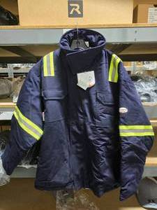 lot 530 image: Rasco Flame Resistant FR4006SNV 8812 Insulated Bomber Jacket w Reflective Trim&nbspMSRP $240