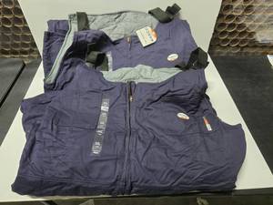 lot 531 image: Rasco Flame Resistant FR2606NV Ultrasoft Insulated Bib Overalls, Size 5XL  QUANTITY 2  BID IS TIMES THE QUANTITY&nbsp MSRP $180 Each