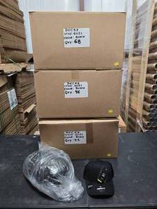 lot 539 image: Decky #6021 6 Panel Mid Profile Structured Cotton Blend Snapback Trucker Hat.  Approx 12 Hats Per Pack  QUANTITY 21 PACKS  BID IS TIMES THE QUANTITY