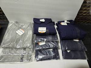 lot 541 image: Rasco Flame Resistant FR1303 Navy &amp Gray Uniform Shirts, Size 5XL  QUANTITY 10 SHIRTS  BID IS TIMES THE QUANTITY&nbsp MSRP $55 Each