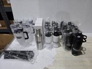 lot 595 image: Large Lot of Misc Superior Tumblers & Camelback Water Bottles.  25 Total.