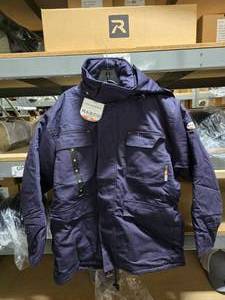 lot 565 image: Rasco Flame Resistant FR3706NV UltraSoft Navy Parka, Size Medium&nbsp MSRP $150