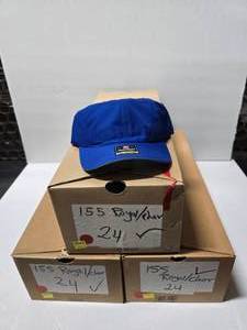 lot 566 image: Richardson 155 RoyalCharcoal Lite Trail Cap.  Approx 24 Hats Per Box  QUANTITY 3 BOXES  BID IS TIMES THE QUANTITY