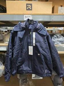 lot 671 image: Rasco Flame Resistant FR3507NV Duck Insulated Hoodes Jacket, Size 5XLT  QUANTITY 2  BID IS TIMES THE QUANTITY&nbsp MSRP $135 Each