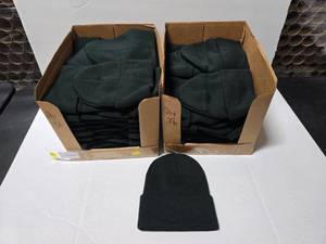 lot 582 image: Lot of 64 Black Port & Company CP90 Beanies