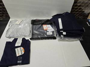lot 588 image: Lot of Misc Size Medium Flame Resistant Work Shirts.   Includes FR1303NV (Qty 1), FR0101U2GY (Qty 1), FR33 (Qty 1) &FR0101UNV (Qty 8)