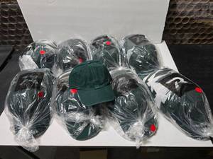 lot 703 image: Richardson 320 Dark Green Washed Chino Hat.  Approx 12 Hats Per Pack  QUANTITY 8 PACKS  BID IS TIMES THE QUANTITY