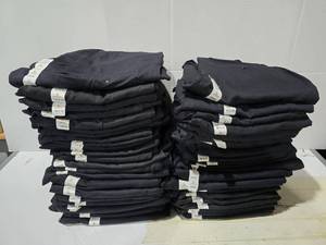 lot 767 image: Lapco Flame Resistant Work Pants, Black.  SEE PICS FOR SIZES & COUNTS  QUANTITY 45 TOTAL PANTS  BID IS TIMES THE QUANTITY