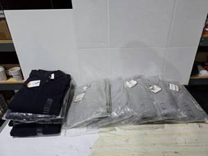 lot 775 image: Lot of 9 Rasco Flame Resistant Hoodies.  Includes Grey (Qty 5) &amp Navy (Qty 4).  SEE PICS FOR SIZES &amp COUNTS&nbspMSRP $80 Each