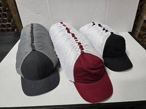 lot 800 image: Outdoor Caps Adjustbale Mesh Trucker Hats, CharcoalGrey, MaroonWhite, Black White  QUANTITY 5 PACKS  BID IS TIMES THE QUANTITY