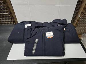 lot 808 image: Rasco Flame Resistant FR3507NV Hooded Jacket, Size 4XL  QUANTITY 3  BID IS TIMES THE QUANTITY&nbsp MSRP $135 Each