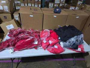 lot 840 image: MASSIVE Lot of Misc Core 365 Polos, Jackets & Shirts.  SEE PICS OF ALL THAT IS INCLUDED