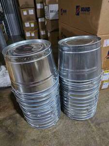 lot 867 image: Lot of 24 Behrens 4.5 Gallon Galvanized Steel Pails