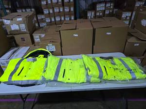 lot 871 image: Lot of 3 Visibility Enhanced Apparel Hi Viz Cold Weather Waterproof Jackets