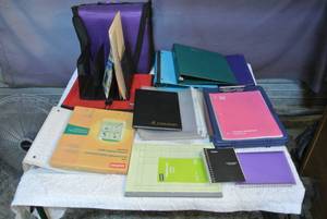 lot 67 image: Mixed Lot 3 Ring binders clip board and more see pictures