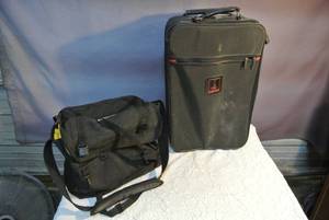 lot 83 image: Suitcase and bag good for transportation filespaperwork.