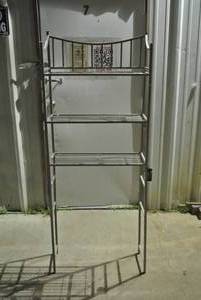 lot 88 image: Over the toilet metal shelf