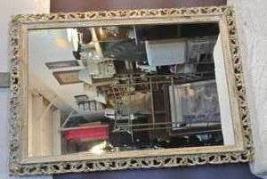 lot 104 image: Large 19th century mirror about 42 inches wide