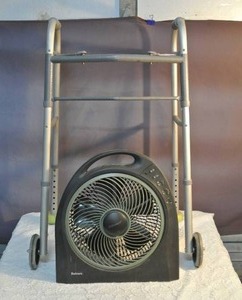 lot 106 image: rolling Walker and fan