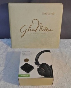 lot 114 image: Original Glenn Miller record set and wireless TV headphone transmitter set