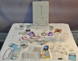 lot 115 image: Jewelry making supplies beads Chan charms and sterling  semi-precious stones so much more see pictures