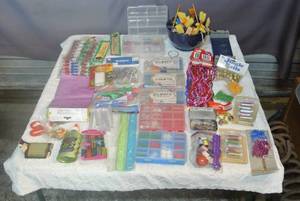 lot 132 image: Craft lot beads glue and much more see pictures