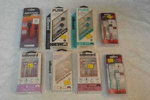 lot 151 image: Earbuds and charging cables all unopened see pictures