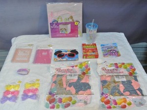 lot 211 image: Disney princess fabric storage cube 10x10x10 and scentos cloud sand 2 large package of balloons and much more see pictures