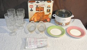 lot 240 image: Small crockpot and alehouse roaster and more