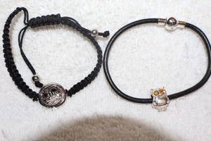 lot 116 image: Jewelry, animal themed Owl bracelets