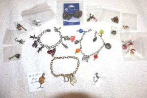 lot 189 image: Jewelry Charm bracelets plus extra charms