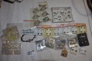 lot 211 image: Jewelry Stud earrings, Hello Kitty hair clips and more